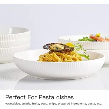 Getstar Large Pasta Bowls Set of 6 - Stylish & Safe