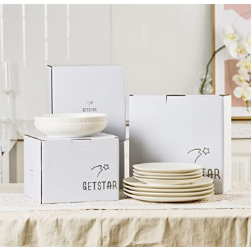 Getstar Large Pasta Bowls Set of 6 - Stylish & Safe