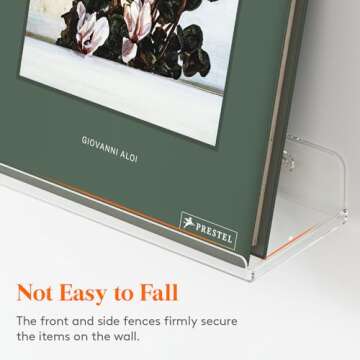 Lifewit Floating Shelves for Wall, 6 Pack 15" Clear Acrylic Shelf Room Decor for Book/Figures/Photo/Makeup in Bathroom, Book Shelf, Living Room, Bedroom, Kitchen Storage and Organization