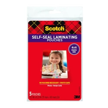 Scotch Self-Sealing Laminating Pouches for Easy Preservation