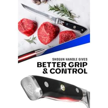 Dalstrong Boning Knife - 6 inch - Shogun Series ELITE - Damascus - AUS-10V Japanese Steel - Fillet Knife Gift - Carving, Boning, Trimming, Deboning - Black G10 Handle - Sheath Included