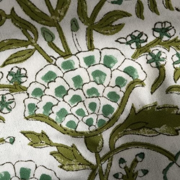 Stylish Cotton Pillow Covers 20x20 Green Block Print