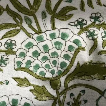 Stylish Cotton Pillow Covers 20x20 Green Block Print