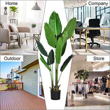 Goplus 5.3 Feet Bird of Paradise Artificial Plant