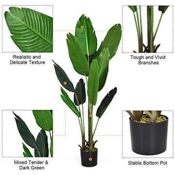 Goplus 5.3 Feet Bird of Paradise Artificial Plant