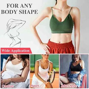 PAXCOO Bras for Women Pack of 6, Bralettes for Women Padded, Sports Bras for Women, M-L