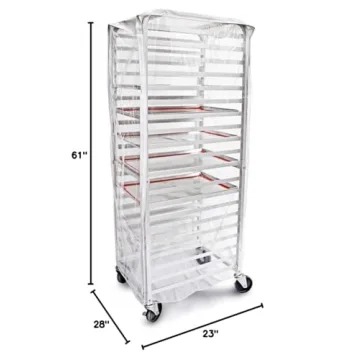 Heavy-Duty 20-Tier Bun Pan Rack Cover for Bakeries