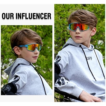DUCO Kids Sunglasses UV Protection Lightweight Sports Shades