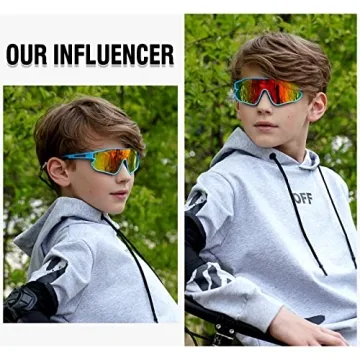 DUCO Kids Sunglasses UV Protection Lightweight Sports Shades