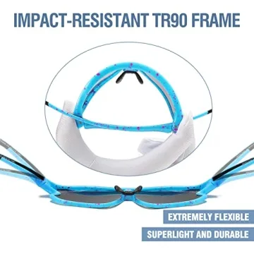 DUCO Kids Sunglasses UV Protection Lightweight Sports Shades