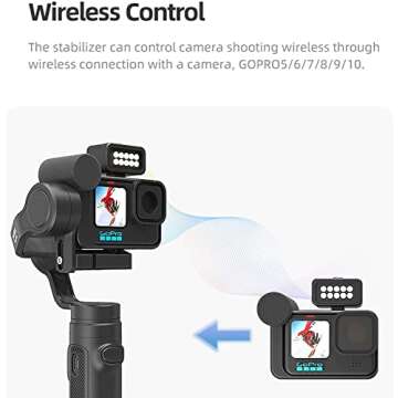 Universal Gimbal Stabilizer for GoPro Hero 10/9/8/7/6/5 Osmo Action Insta360 Sport Camera 3-Axis Ant...