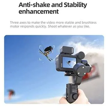 Universal Gimbal Stabilizer for GoPro Hero 10/9/8/7/6/5 Osmo Action Insta360 Sport Camera 3-Axis Anti-Shake Wireless Control Handheld w/ Tripod Stand Original Screw Mounting Plate INKEE Falcon Plus