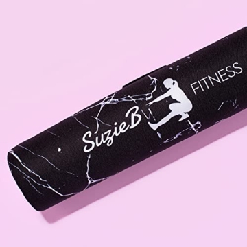 SuzieB Fitness Black Marble Bar Pad for Weightlifting