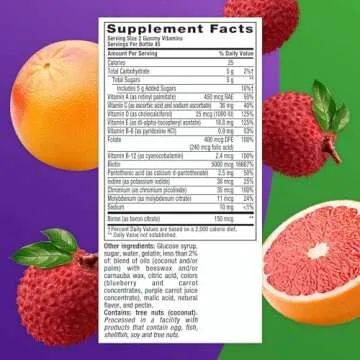 Vitafusion Multi+ Immune Support* – 2-in-1 Benefits & Flavors – Adult Gummy Vitamins with Vitamin C, Zinc, Daily Multivitamins, 90 Count