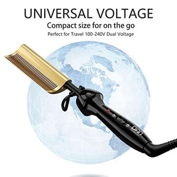 DAN Technology Hot Comb: Travel Size Dual Voltage Hair Tool
