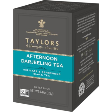 Taylors of Harrogate Afternoon Darjeeling Tea - 50 Bags Packed with Flavor