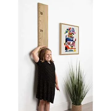 Kate and Laurel Sylvie 3 Cats Framed Canvas Wall Art by Rachel Lee, 18x24 Natural, Abstract Wall Decor