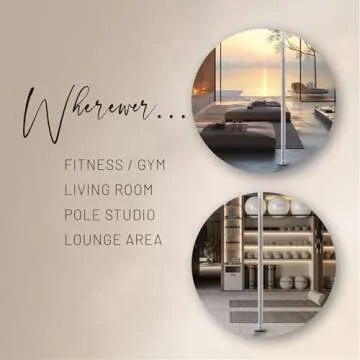 LUPIT POLE Classic G2 Standard Lock Chrome - Home Dancing Pole, 45 mm, Spinning and Static Mode, Easy Installation, No Drilling