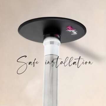 LUPIT POLE Classic G2 Standard Lock Chrome - Home Dancing Pole, 45 mm, Spinning and Static Mode, Easy Installation, No Drilling