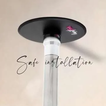 LUPIT POLE Classic G2 Standard Lock Chrome - Home Dancing Pole, 45 mm, Spinning and Static Mode, Easy Installation, No Drilling