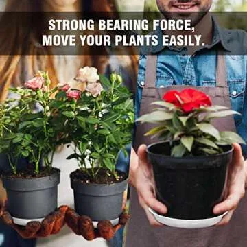 UPMCT 6 Pack Plant Saucer, 4 6 8 10 12 Inch Durable Plant Tray Flower Pot Saucer Round Pallets for Indoors and Outdoor, Plant Container Accessories (6 Inch, White)