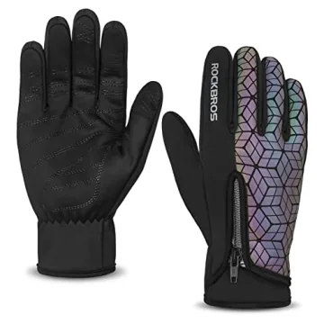 ROCKBROS Winter Cycling Gloves for Men Women Winter Fleece Full Finger Bike Gloves Touch Screen Road...