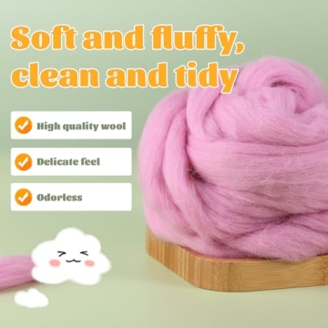 3.53oz Wool Roving Yarn for Needle Felting and Spinning