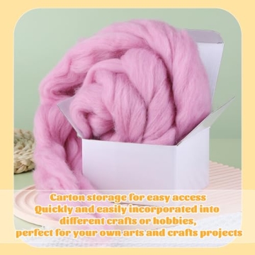 3.53oz Wool Roving Yarn for Needle Felting and Spinning