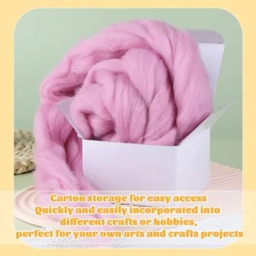 3.53oz Wool Roving Yarn for Needle Felting and Spinning