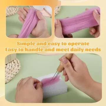 3.53oz Wool Roving Yarn for Needle Felting and Spinning