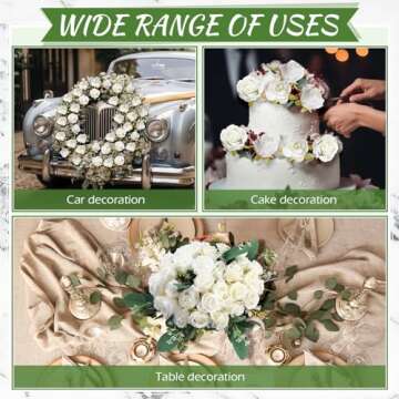 Zeyune 12 Wedding Bouquets Silk Flowers for Any Event