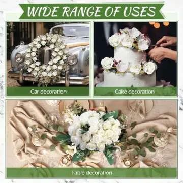 Zeyune 12 Wedding Bouquets Silk Flowers for Any Event