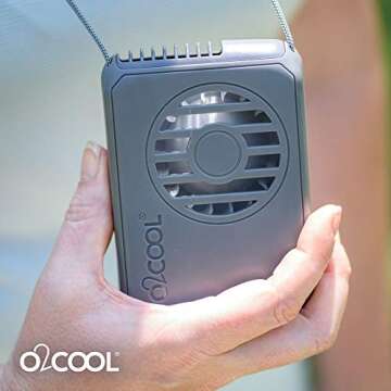 Hands-Free O2COOL Deluxe Personal Necklace Fan - Cool Comfort