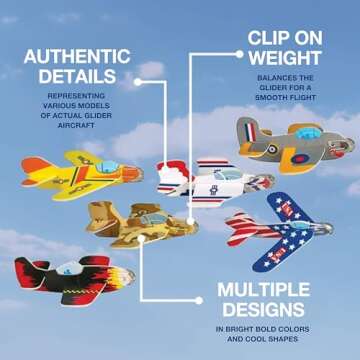 Neliblu 72 Foam Airplanes - Perfect Party Prizes for Kids