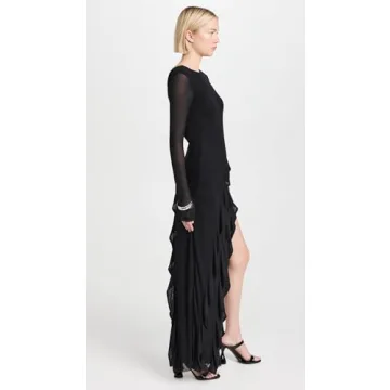 Elegant AFRM Jacie Ruffle Open Back Maxi Dress