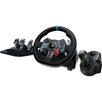 Logitech G29 Driving Force Race Wheel + Shifter Bundle for PS3 and PS4 (Renewed)
