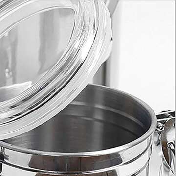 SILVERONYX Stainless Steel Kitchen Canisters - Airtight, Elegant Storage