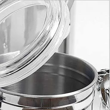 SILVERONYX Stainless Steel Kitchen Canisters - Airtight, Elegant Storage