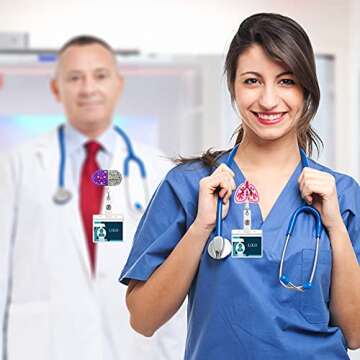 Stylish AHSONLUF Retractable Badge Reel Set for Professionals