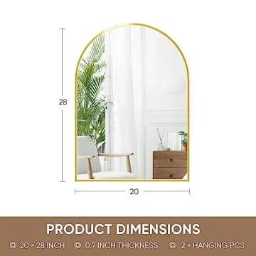 Stylish ANTOK Arched Bathroom Mirror for Every Space