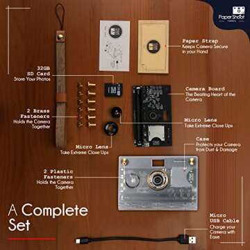 Paper Shoot Camera - 18MP Compact Digital Papershoot Camera Gift for Kid with Four Filters, 10 Sec V...
