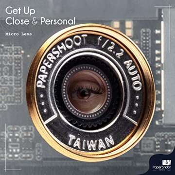 Paper Shoot Camera - 18MP Compact Digital Papershoot Camera Gift for Kid with Four Filters, 10 Sec Video & Timelapse - Includes: 32GB SD Card, 2 Effect Lens & Camera Case - Vanguard Set