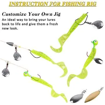 Fishing Lures Making Kit 235pcs Spinner Blades DIY Kit Fishing Spoon Rigs Soft Plastic Lures Fishing Hooks Spring Twist Lock Swivels Spinner Baits Fishing Accessories DIY Tackle Box