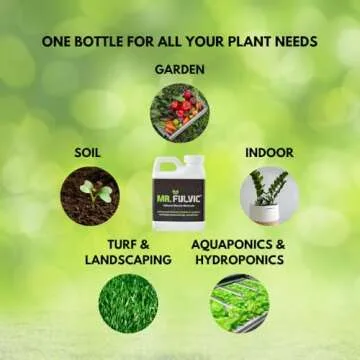 Mr. Fulvic Organic Fulvic Acid Plant Amendment, Natural Humic Soil and Hydroponic Nutrient Enhancer - Lawn and Garden Growth, Plant Health (8 oz)