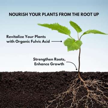 Mr. Fulvic Organic Fulvic Acid Plant Amendment, Natural Humic Soil and Hydroponic Nutrient Enhancer - Lawn and Garden Growth, Plant Health (8 oz)