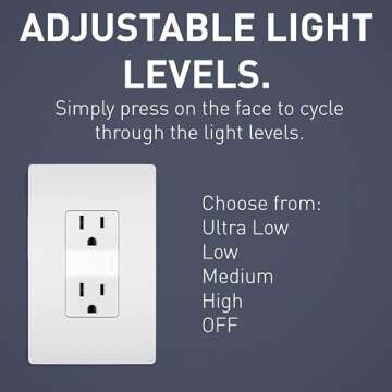 Legrand radiant Adjustable LED Night Light Outlet, Nightlight Electrical Outlets, Tamper Resistant, ...