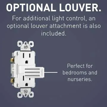 Legrand radiant Adjustable LED Night Light Outlet, Nightlight Electrical Outlets, Tamper Resistant, Safe for Kids, White, NTL885TRWCC6