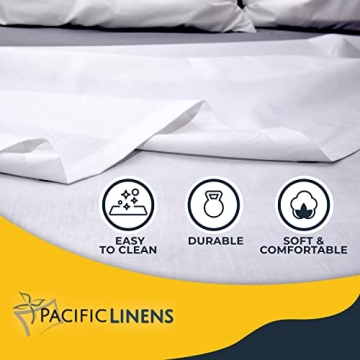 Pacific Linens Twin Bed Flat Sheet - Luxurious Comfort Awaits