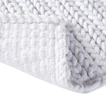 Madison Park Lasso Cotton Chenille Bathroom Rug - Non Slip