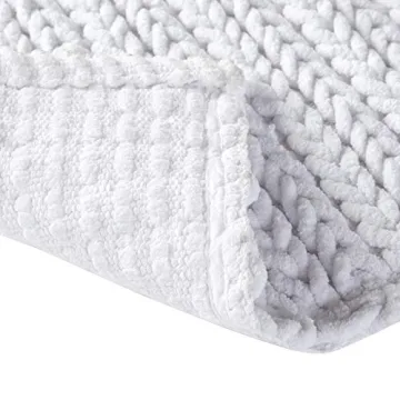 Madison Park Lasso Cotton Chenille Bathroom Rug - Non Slip